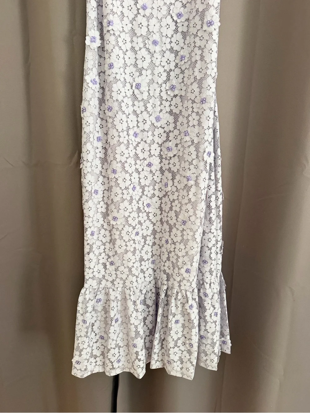 Michael Kors Lavender Lace Midi Slip Dress